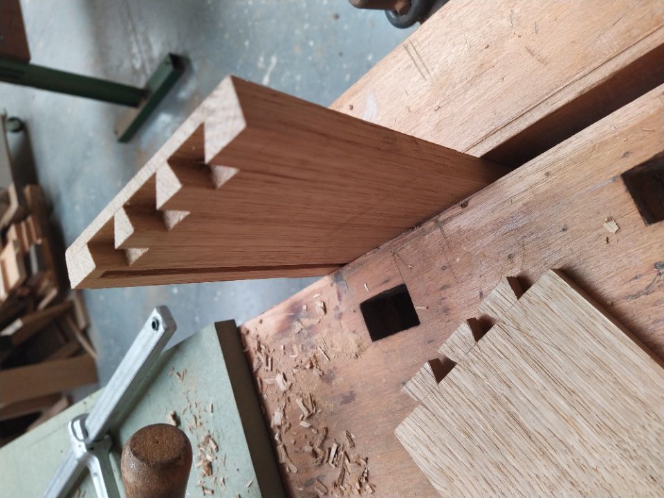 detail van de houtverbinding