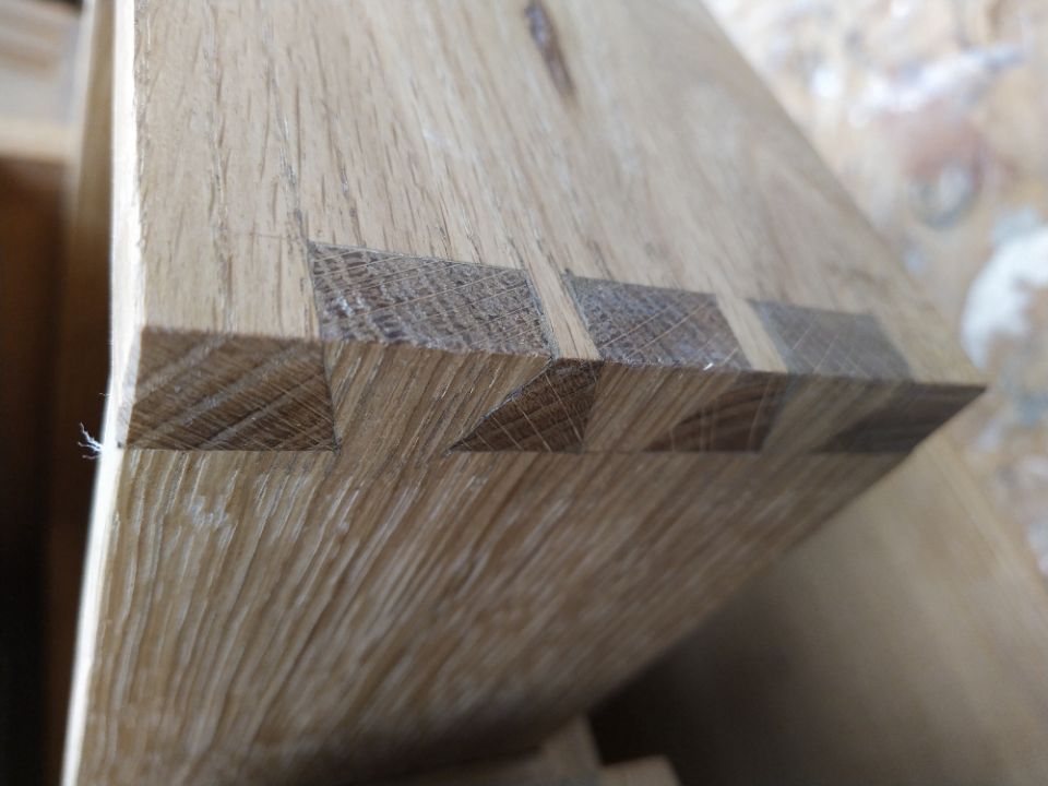 detail van de  traditionele houtverbinding